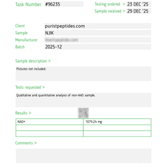 NAD 1000mg Test Report