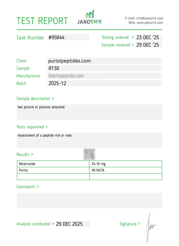 Retatrutide 30mg Test Report
