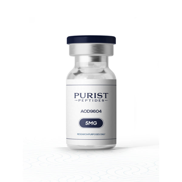 Purist Peptides AOD 9604 10mg vial for fat loss and lean muscle research