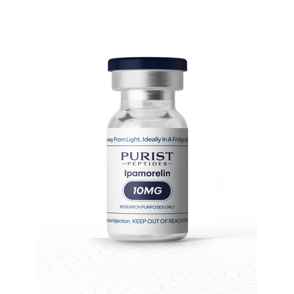 Purist Peptides Ipamorelin 10mg vial for growth hormone, recovery and sleep research