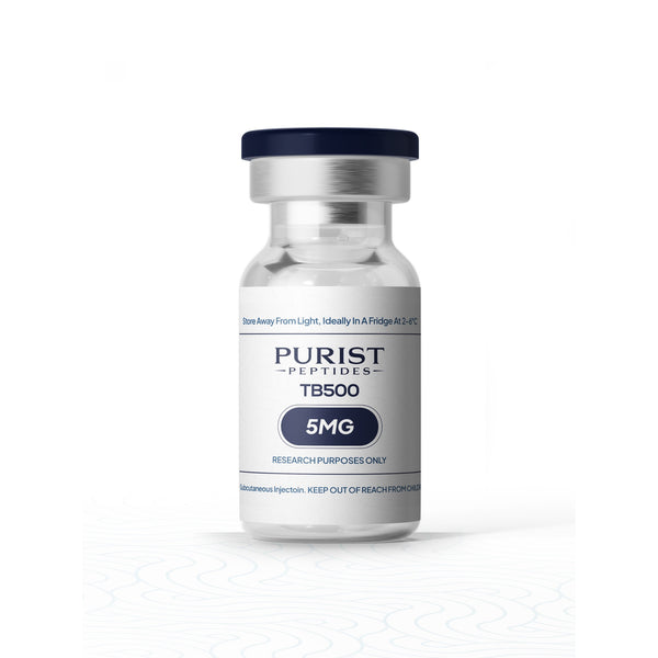 Purist Peptides TB-500 5mg vial for injury recovery and tissue repair research