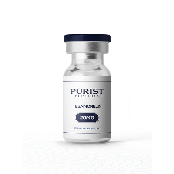 Purist Peptides Tesamorelin vial - GHRH-analog research peptide (research use only)